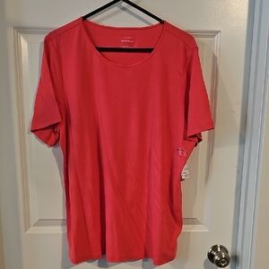 CJ Banks Vibrant Red Layered Look Top
